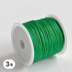 나일론 폴리 매듭실 0.8mm 팔찌 키링 스트랩 만들기, 21.그린, 3개