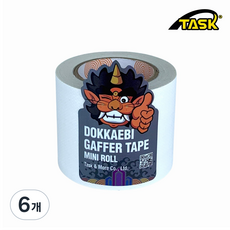 도깨비 수출용(국내산) 개퍼테이프 무광면테이프 미니롤 MATT WHITE 50mmX5m, 6개