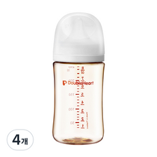 더블하트 모유실감 3세대 PPSU 베이직 제뉴인화이트 젖병 (젖꼭지포함), 4개, 240ml, 제뉴인화이트(M젖꼭지포함)