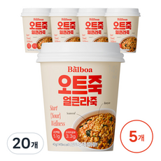 발보아 저당 오트밀 죽 얼큰라죽, 20개, 40g