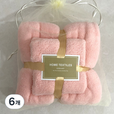 수건 바스타올 흡수 비치타월HJMJ026, 6개, 핑크