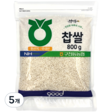 농협 무주 반딧불 국산 찹쌀(동진) 구천동농협, 5개, 800g