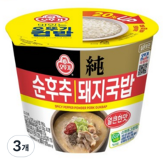 오뚜기 컵밥 얼큰 순후추 돼지국밥, 3개, 311.5g