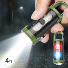 Eclairex 방수 열쇠 고리 미니 손전등 독일 미니 초강력 후레쉬, 4개, 녹색