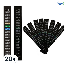 영아쿠아 스티커 온도계 1PCS 어항 온도계, 20개