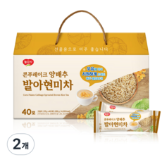 광야식품 콘푸레이크 양배추 발아 현미차, 2개, 40개입, 25g