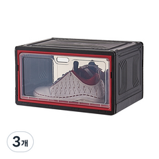 라온 슈케이스 슈박스 신발정리함 보관함 신발장, 블랙, 3개