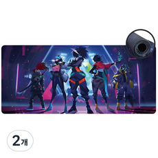 루미팝 발로란트 게이밍 마우스 장패드 800x300mm, 2개, D타입