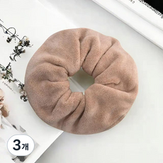 퀵 드라이 헤어캡 헤어타올 헤어드라이타올, 갈색, 3개