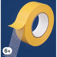 대한살림 자국없는 초강력 양면테이프 32mm x 5m, 6개, base yellow