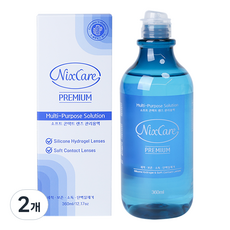 닉스케어 프리미엄 소프트 콘택트렌즈 관리용액, 2개, 360ml