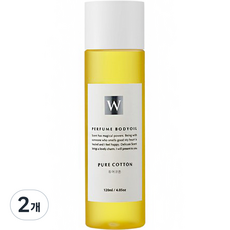 화이트센트 자연유래 퍼퓸 저자극 향 좋은 고보습 마사지 바디오일, 120ml, 2개, 퓨어코튼