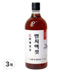 강경 국산 멸치액젓 진한 원액, 1.2kg, 3개
