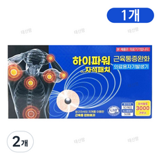 하이파워 자석패치 의료용자기발생기 3000가우스, 2개