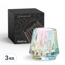EPEIOS 에페이오스 테이스팅잔 키스컵 에스프레소 샷잔 + 기프트박스, 3세트, 오로라