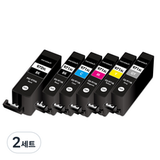 모노테크 캐논 호환잉크 세트 PGI-970 CLI-971 XL, 6색, 2세트