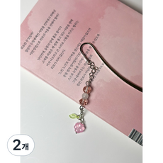 엘에떼 네잎클로버 비즈 책갈피 북마크 독서용품 끈갈피, 2개, 10