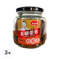 (배터짐)야성 항아리 향라 갈치조림 중국 생선 통조림, 3개, 180g
