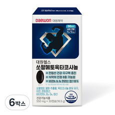 대원제약 쏘팔메토 옥타코사놀 아연 (남성 전립선 건강 지구력 영양제/1개월분), 6박스, 30정