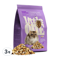 LittleOne 드워프 햄스터 주식사료, 400g, 3개