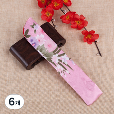 해피유 1+1 부채케이스 부채집, 6개, 핑크