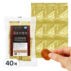 [국내산] 고려 홍삼절편 실속형 대용량 벌크형 건강 간식, 40개, 20g 40개, 20g