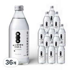 소우주001 유리병 오투 미네랄워터 미세플라스틱없는 물 고농도 산소 충전, 36개, 325ml