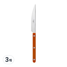 사브르 비스트로 샤이니 식기 커트러리 디너나이프, 오렌지, 3개