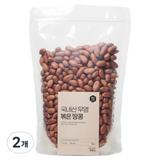 청년너츠 국내산 무염 볶은 땅콩, 2개, 600g