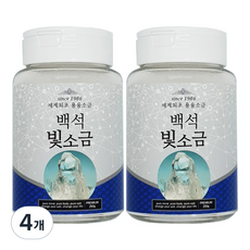 백석빛소금 용융소금 1000도씨 미네랄 용기형, 4개, 250g