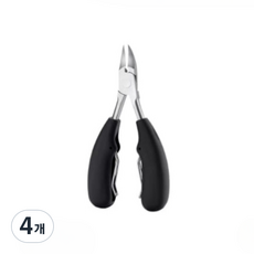 아몬드영 고급 네일 손톱 발톱 니퍼, 4개, 블랙