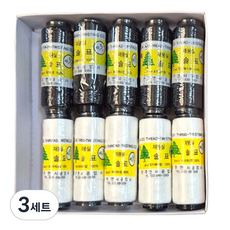 솔표 미니 재봉사 세트 각실 재봉실 미싱실 미니실 손가락실 (2색세트), 3세트, 화이트5개,블랙5개