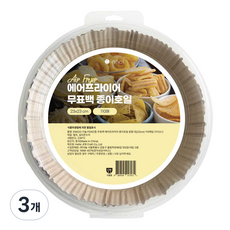 이놀 무표백 대용량 에어프라이어 종이호일 원형 소형 중대 대형, 3개, 110개, 23cm