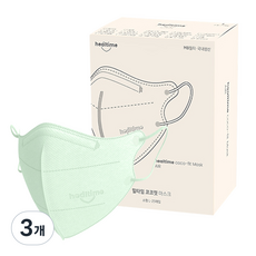 힐타임 코코핏 KF94 컬러 마스크 소형L 새부리형 숨쉬기편한, 25매입, 3개, 애플민트
