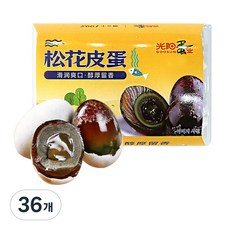(배터짐) 꽝양딴예 송화단 피단 중국 삭힌 오리알 한곽 여섯알, 36개, 65g