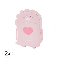최본 공룡 도시락, 2개, 핑크