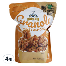 캡틴 그래놀라 허니아몬드, 4개, 200g
