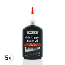 WAHL 왈 클리퍼 오일 윤활제 바리깡 이발기 대용량 120ml, 5개