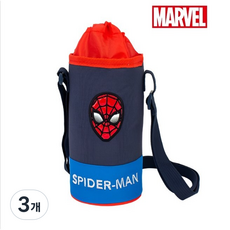 스파이더맨 남아 물병 크로스백 어린이 보틀백 외출 미니가방, 3개, 네이비