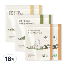 [앨리스] 토끼가 좋아하는 유기농 쌀스틱, 18개, 25g, 당근 2개, 단호박 2개, 플레이 2개