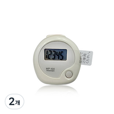 야마사 디지털 만보기 MP-, 화이트, 2개, 1개입