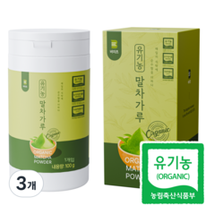 순수 유기농 비이츠 보성 말차가루, 3개, 1개입, 100g