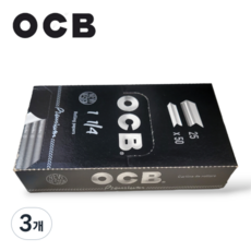 OCB 오씨비 프리미엄 페이퍼 78mm 1BOX(25EA), 3개, 블랙