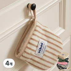 오이코스 테리 타월 주방장갑(1P) 국산 패브릭 부드러운촉감 키친글러브, 베이지, 4개