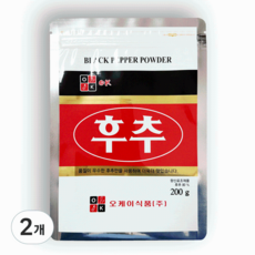 오케이 후추 후추분말 대용량 업소용, 200g, 2개