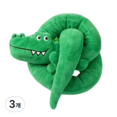 두펫 사이좋개 터그 인형, 3개, 먹보 악어