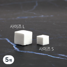 고밀도 손쉬운 그라데이션 스펀지 네일아트 사이즈 2종 스몰 라지, 5개, 흰색