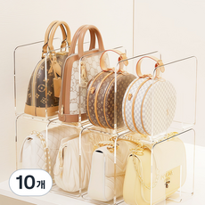 융풍 가방보관함 수납 정리함 가방보관선반4칸, 10개, 투명