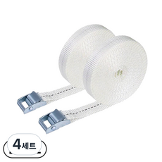 신명자동바 25mm 캠버클 고강도PE 아연합금 자동바 깔깔이바 고정바, 4세트, 화이트