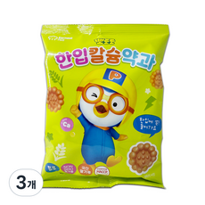 뽀로로 한입 칼슘 약과 국산 쌀가루 안전관리 HACCP 미니약과 영양간식, 3개, 120g